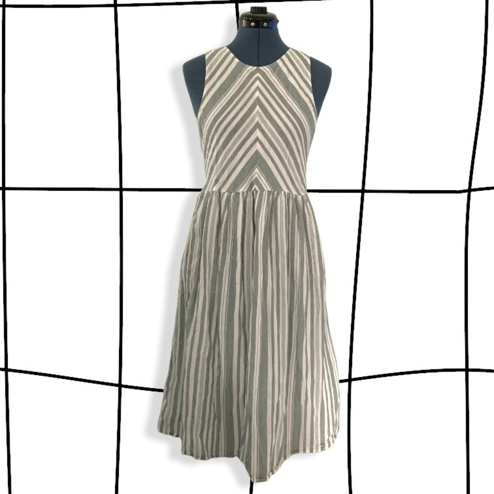 True craft stripe dress sz m